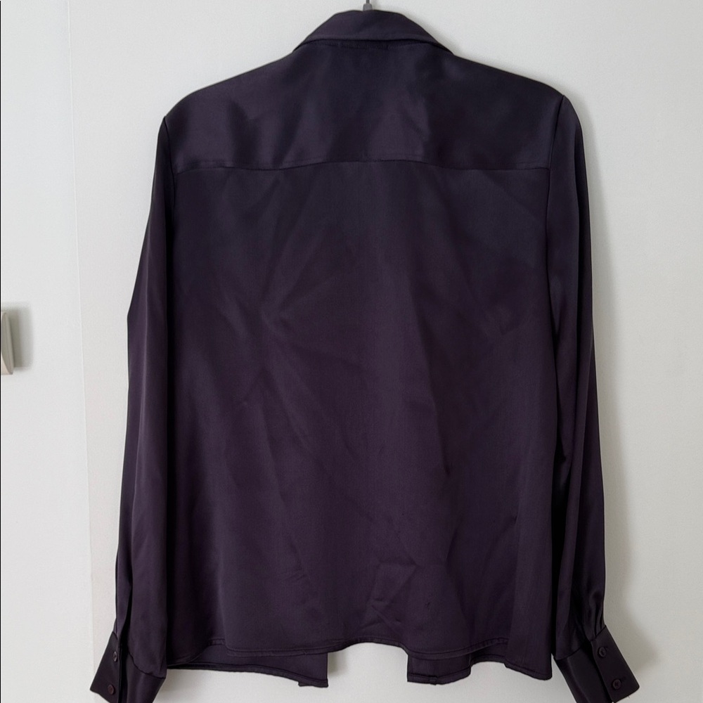 DKNY Women's Dark Purple Button Down Shirt - Picture 8 of 10